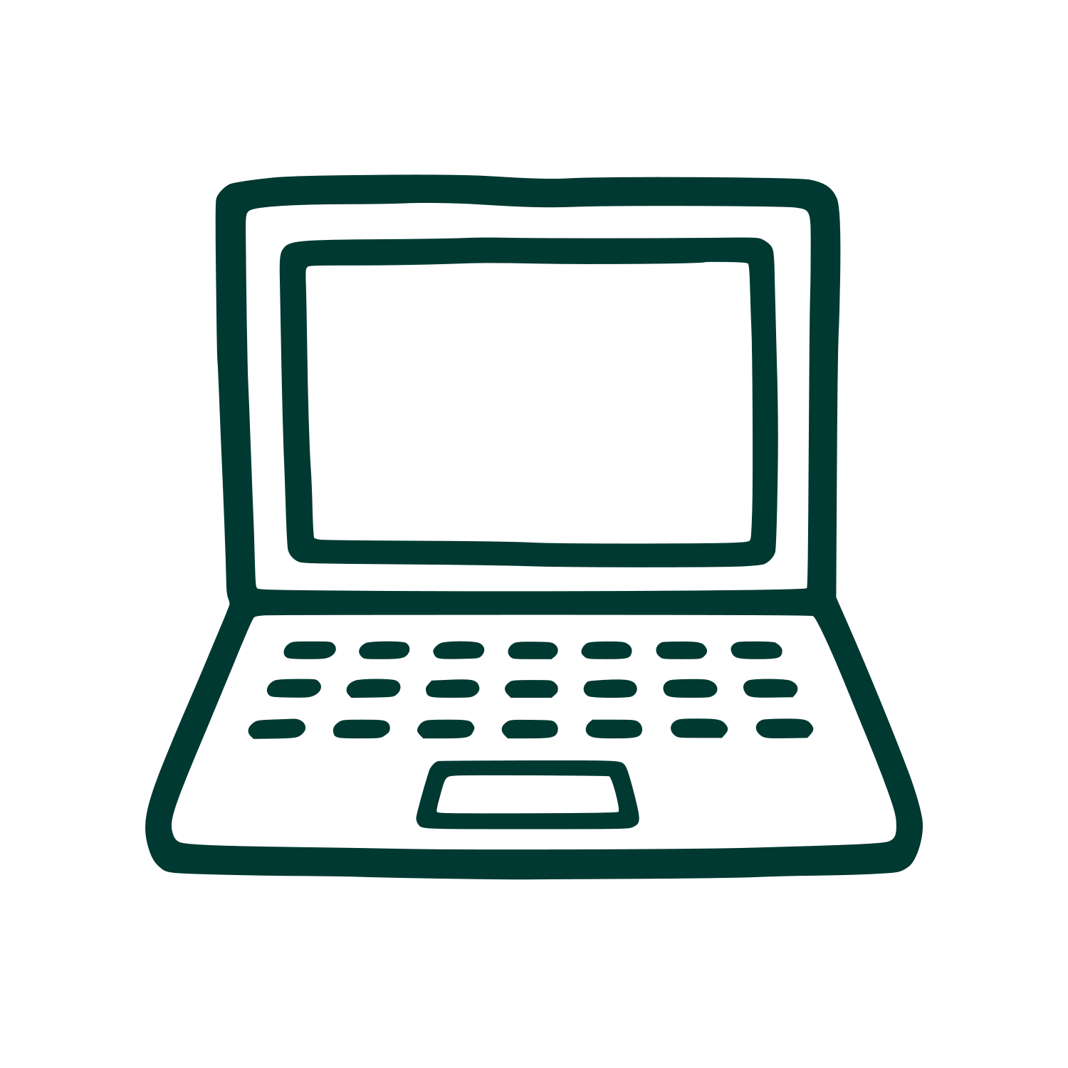 Doodle Laptop Computer Logo #003932