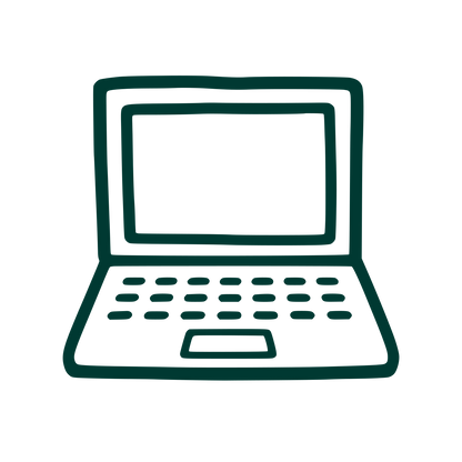 Doodle Laptop Computer Logo #003932