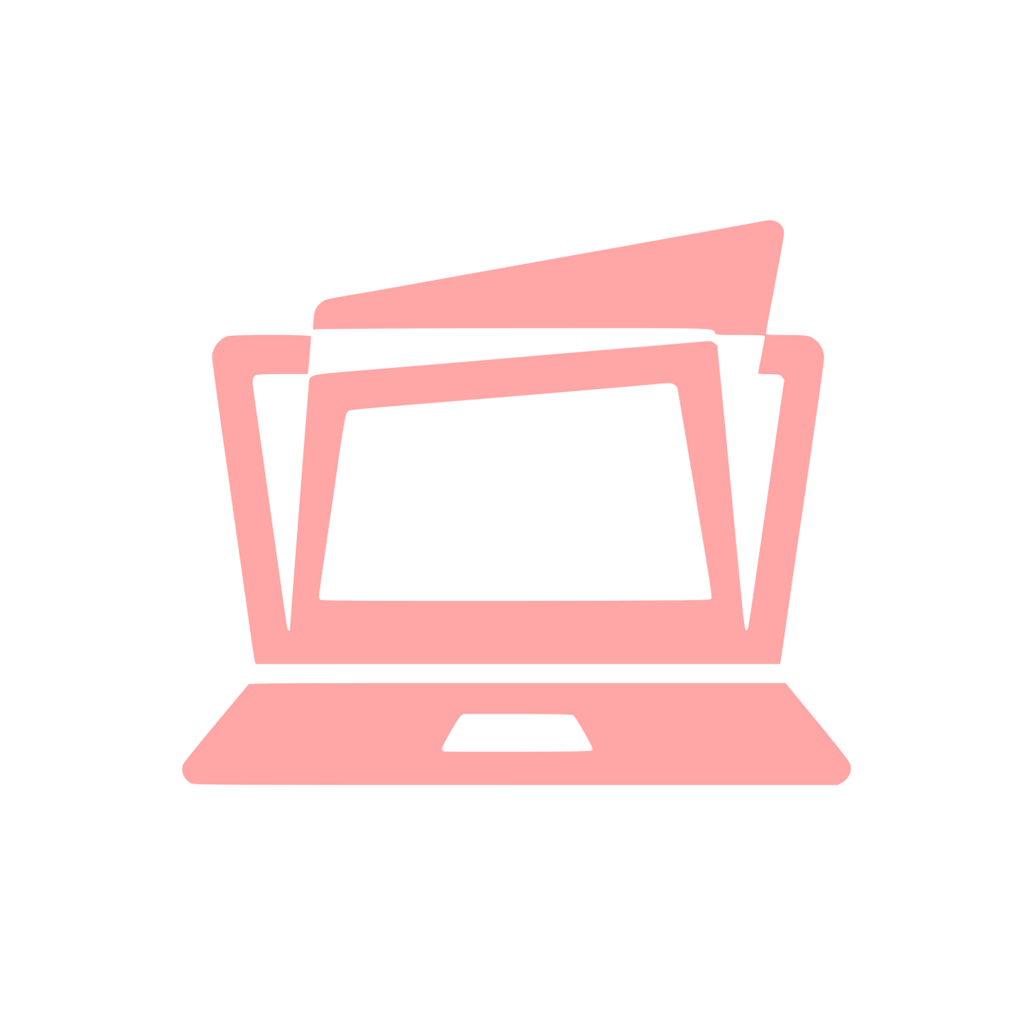 Laptop Folder Files Logo #ffa6a6