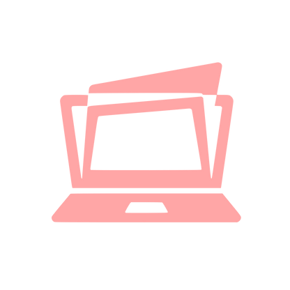 Laptop Folder Files Logo #ffa6a6