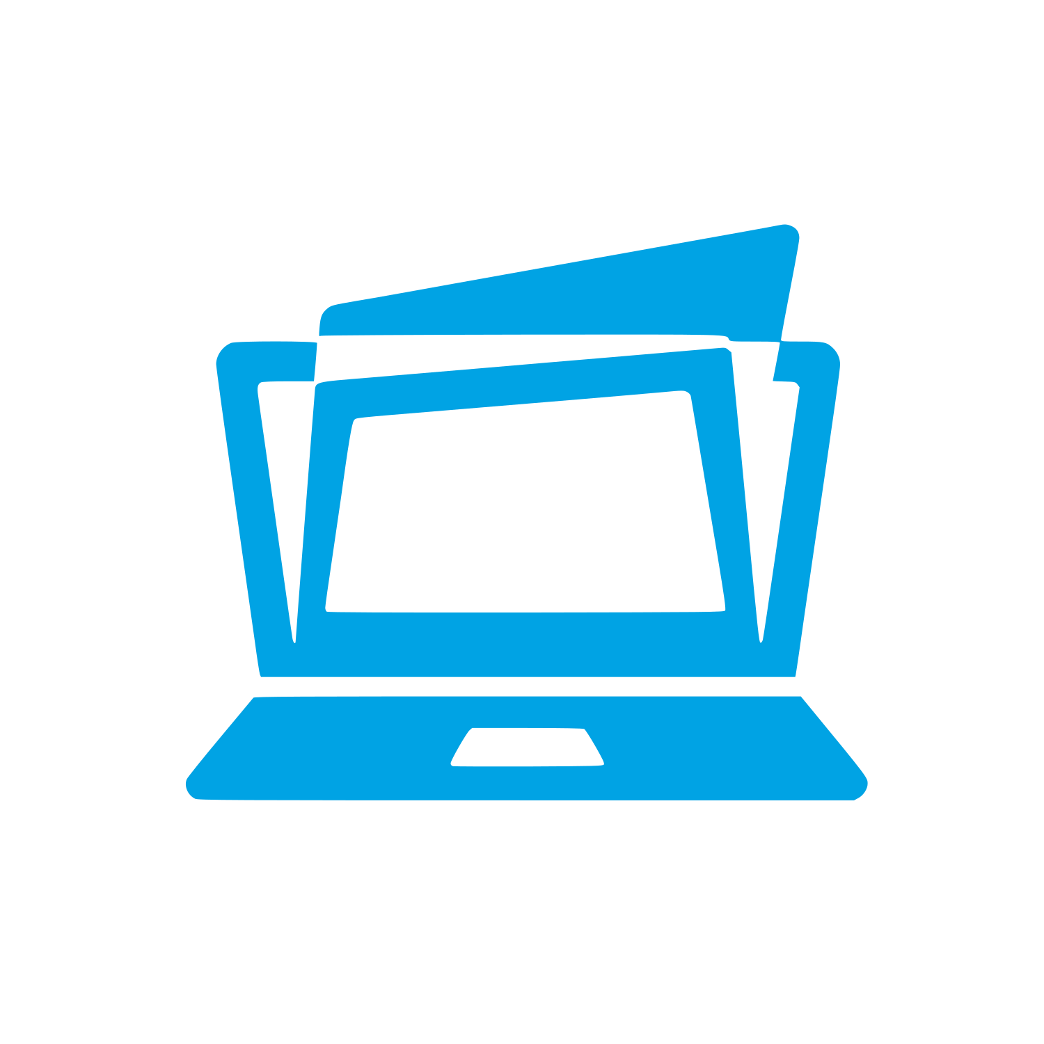 Laptop Folder Files Logo #00a3e4