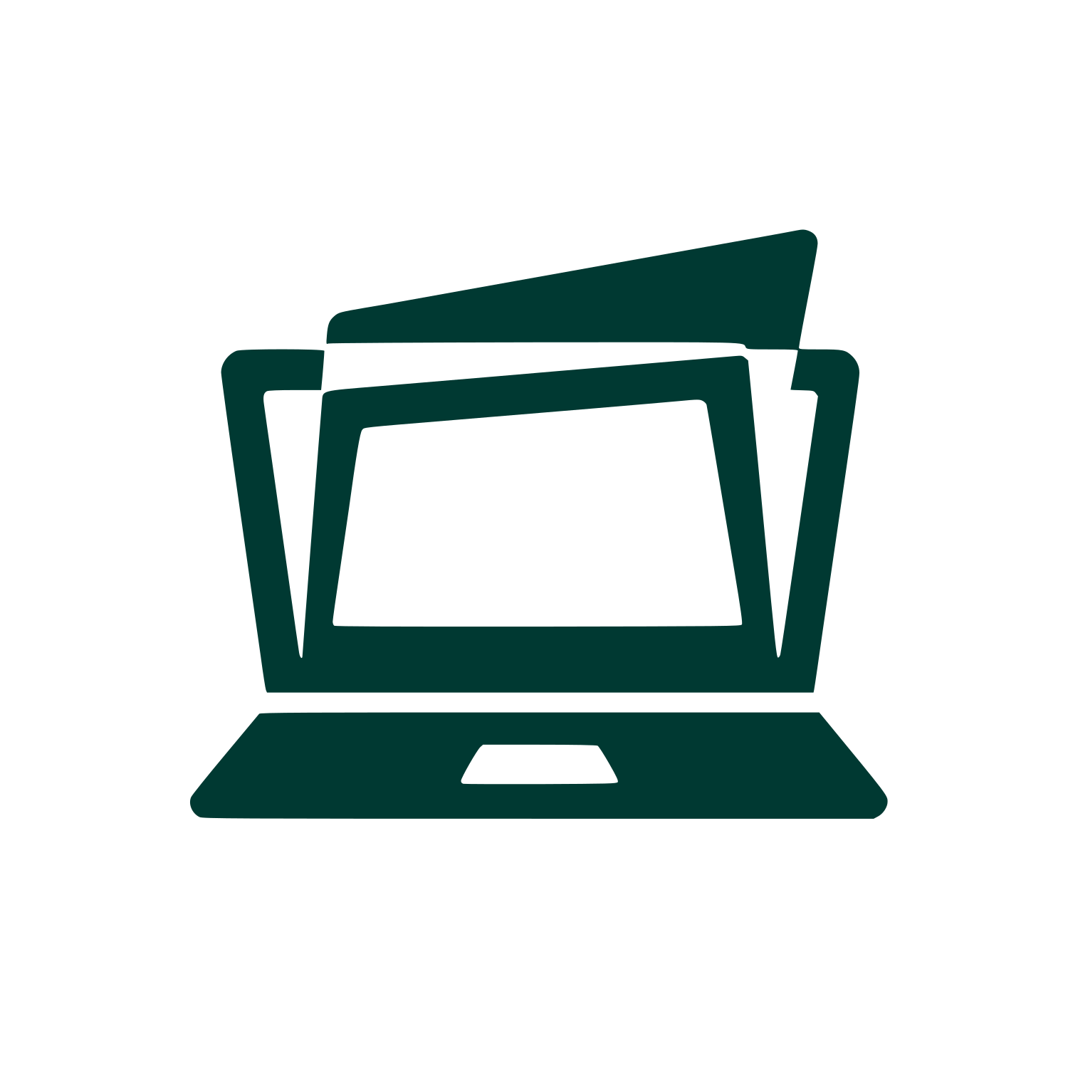 Laptop Folder Files Logo #003932