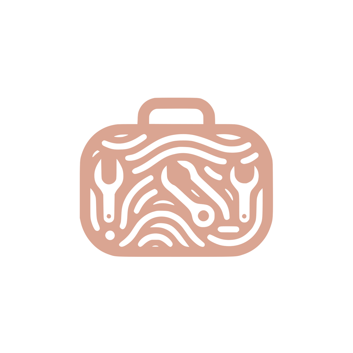 Wavy Briefcase Logo #DAA592