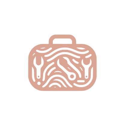 Wavy Briefcase Logo #DAA592