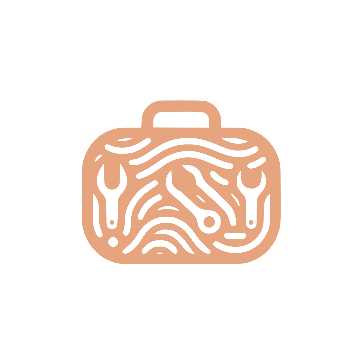 Wavy Briefcase Logo #E6A57E