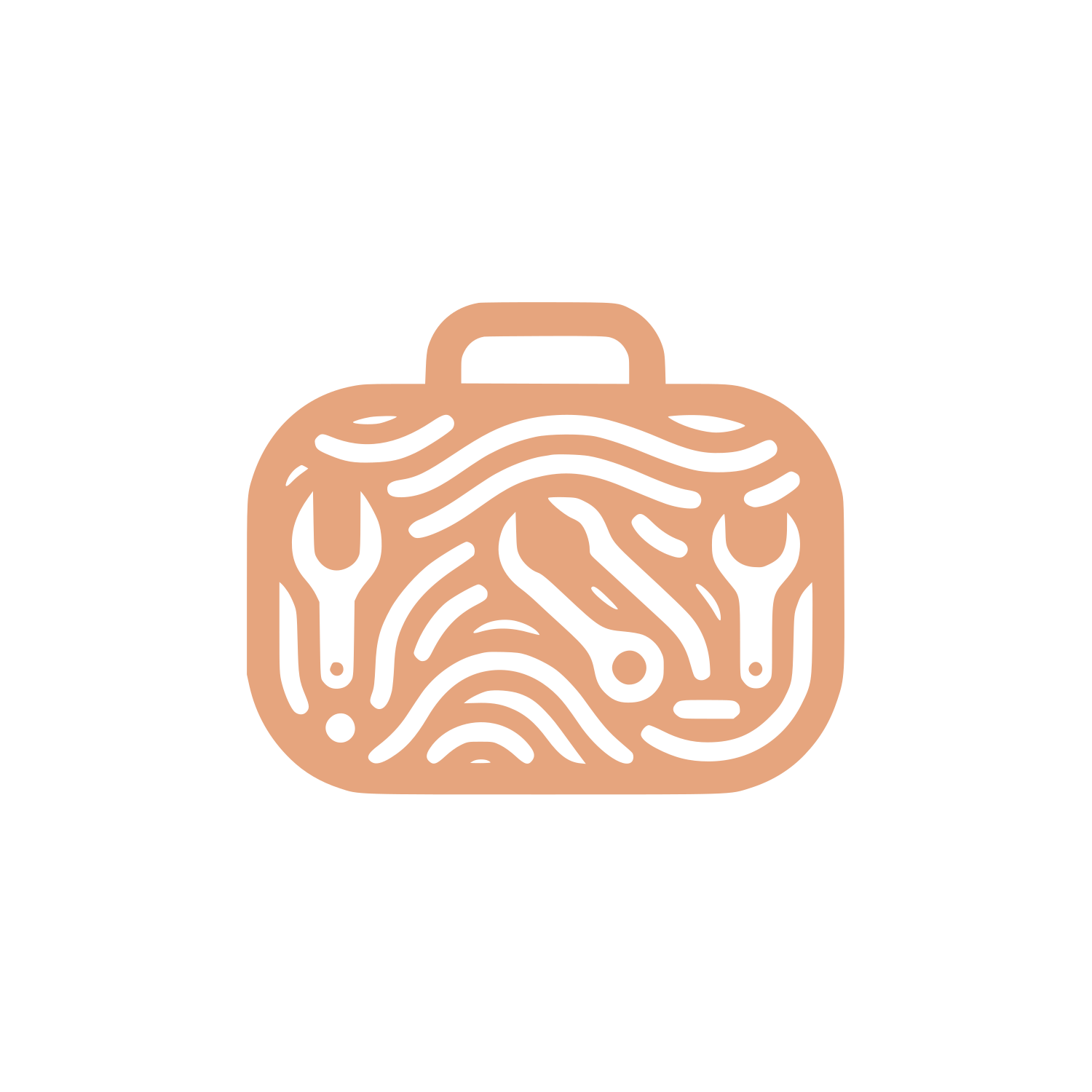 Wavy Briefcase Logo #E6A57E