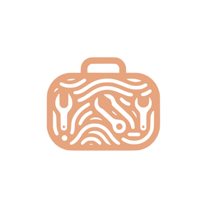Wavy Briefcase Logo #E6A57E