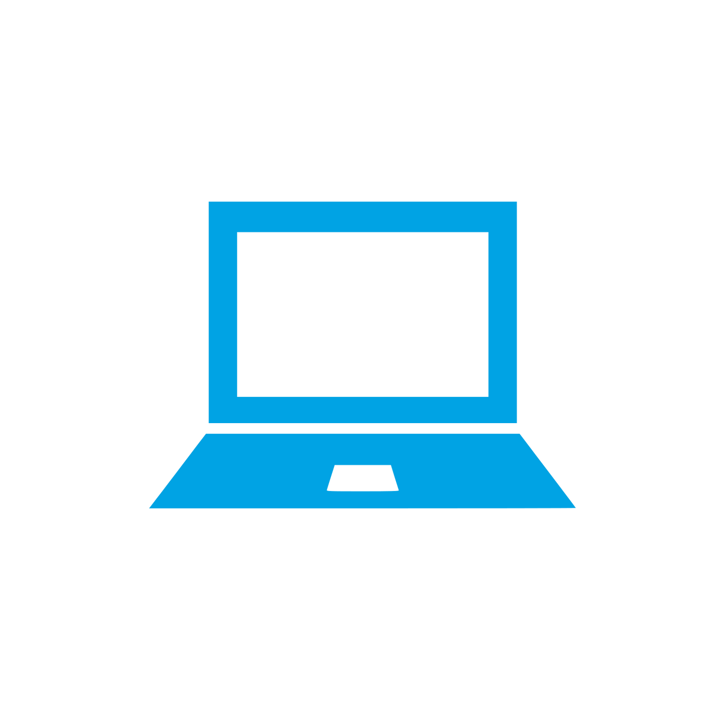 Laptop Computer Logo #00a3e4