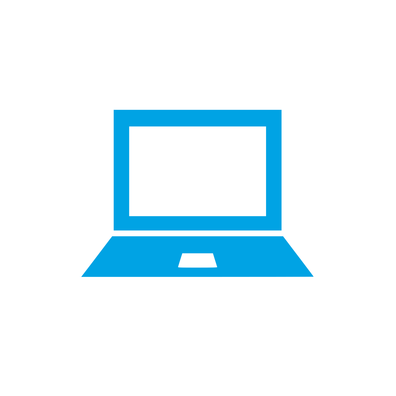 Laptop Computer Logo #00a3e4