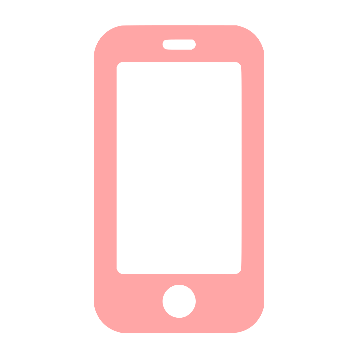 Smartphone Silhouette Logo #ffa6a6