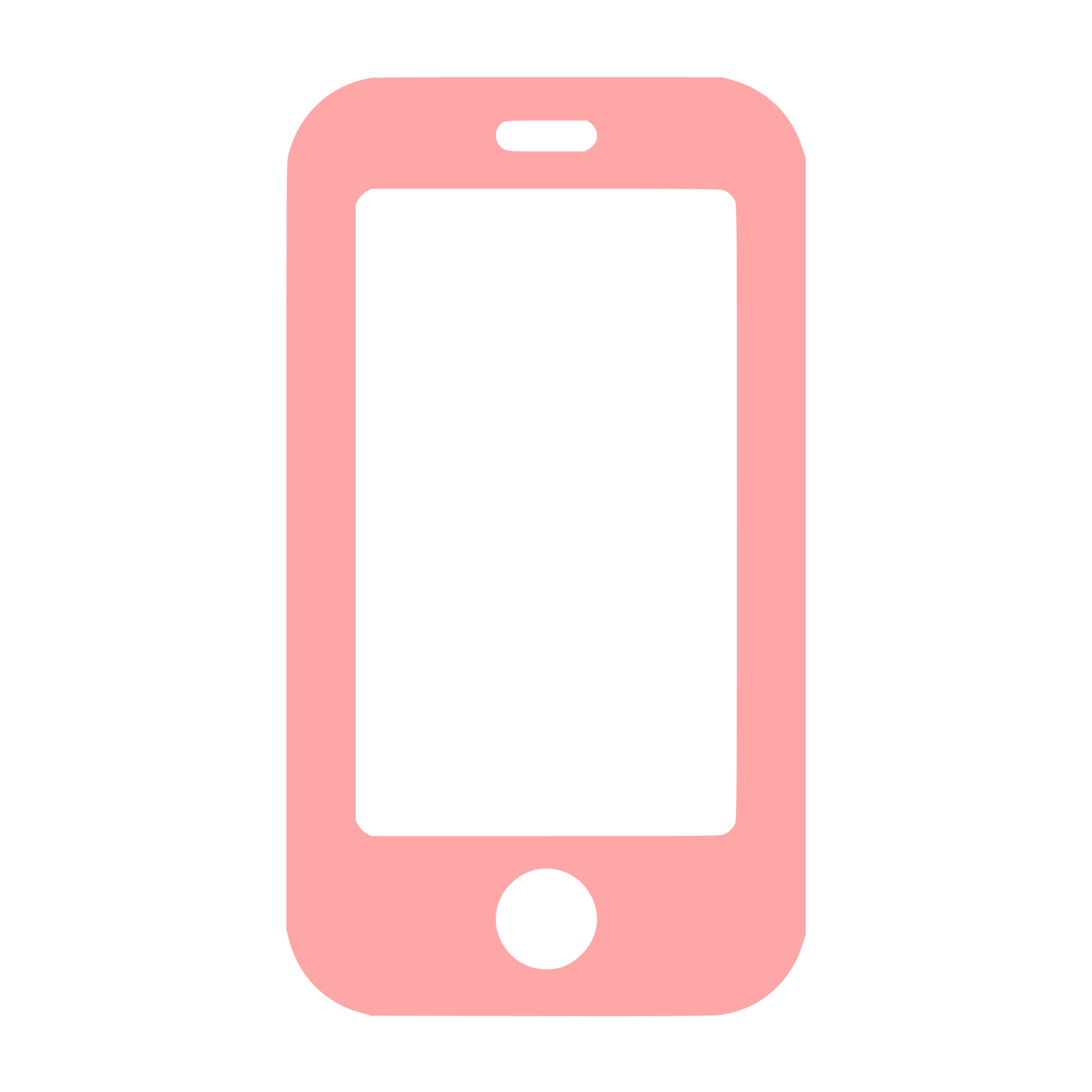 Smartphone Silhouette Logo #ffa6a6