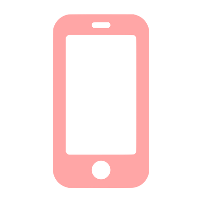 Smartphone Silhouette Logo #ffa6a6