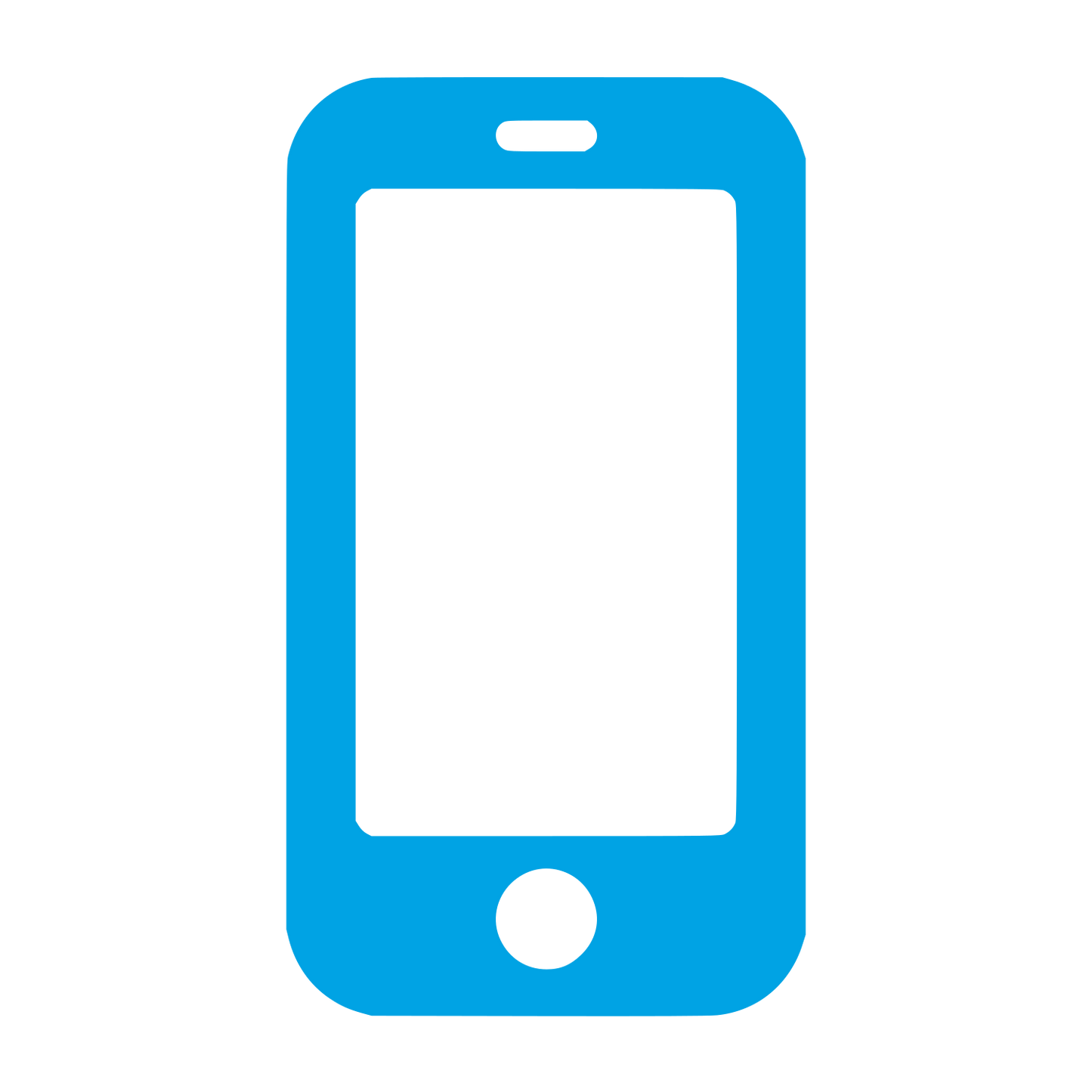 Smartphone Silhouette Logo #00a3e4