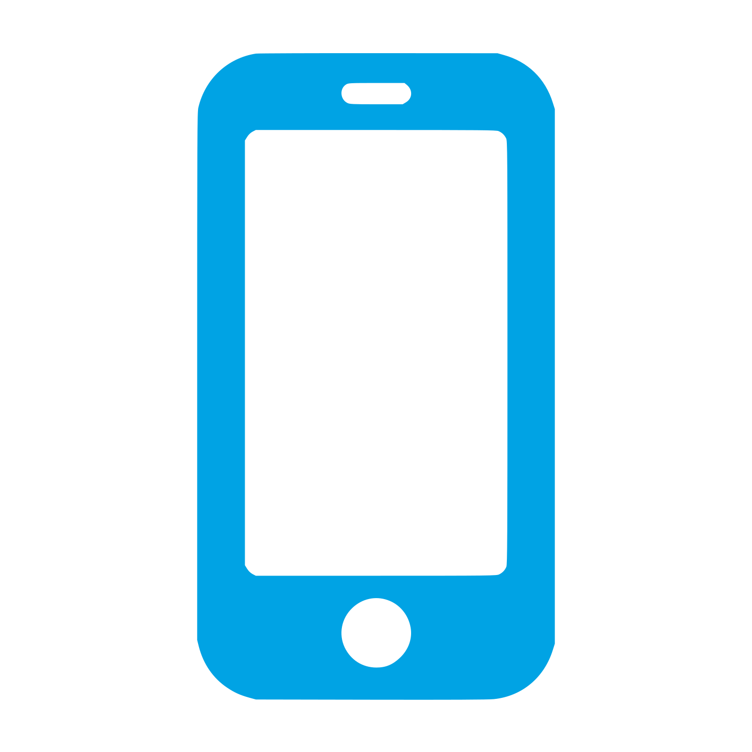 Smartphone Silhouette Logo #00a3e4