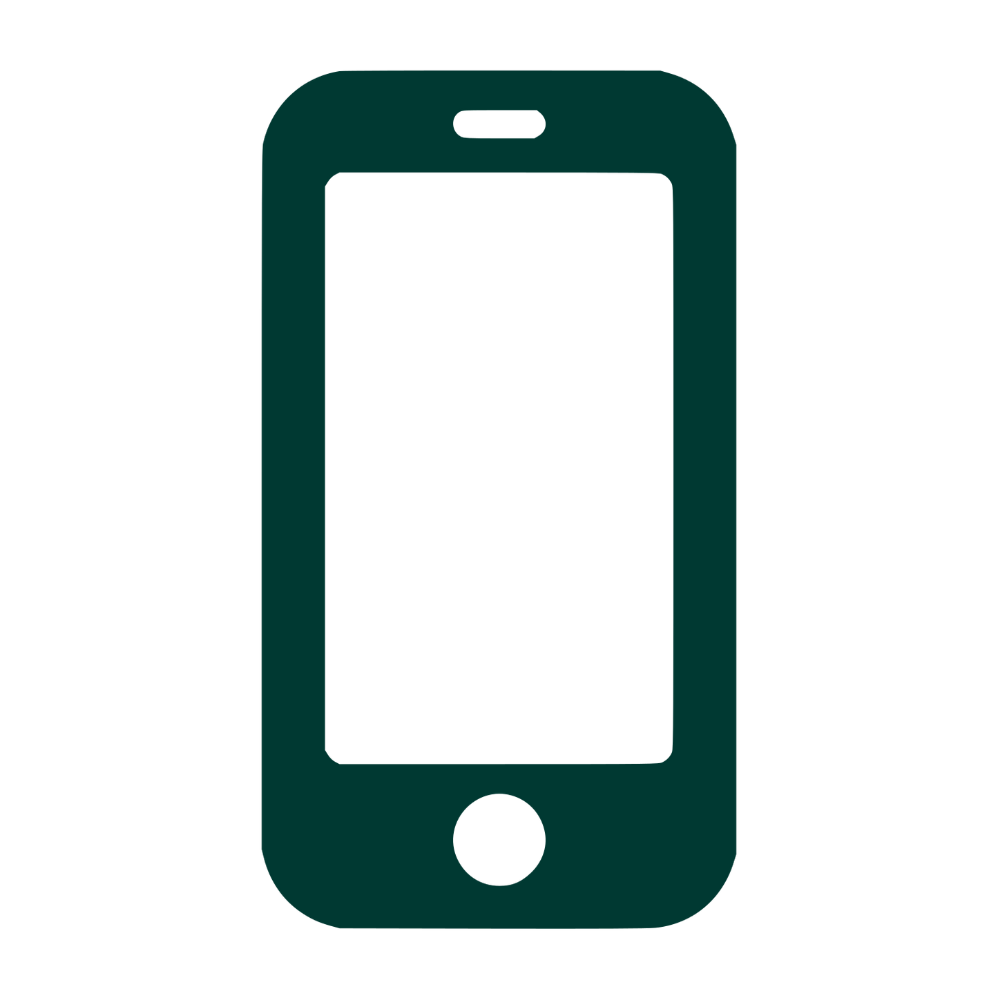 Smartphone Silhouette Logo #003932