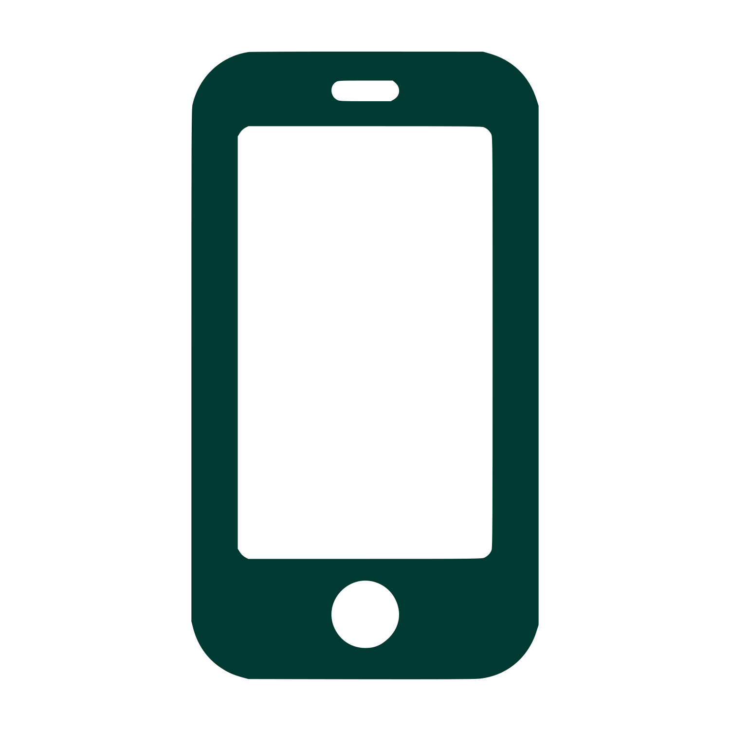 Smartphone Silhouette Logo #003932
