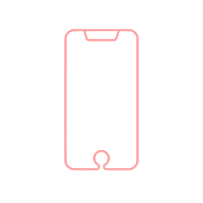 Smartphone Outline Logo #ffa6a6