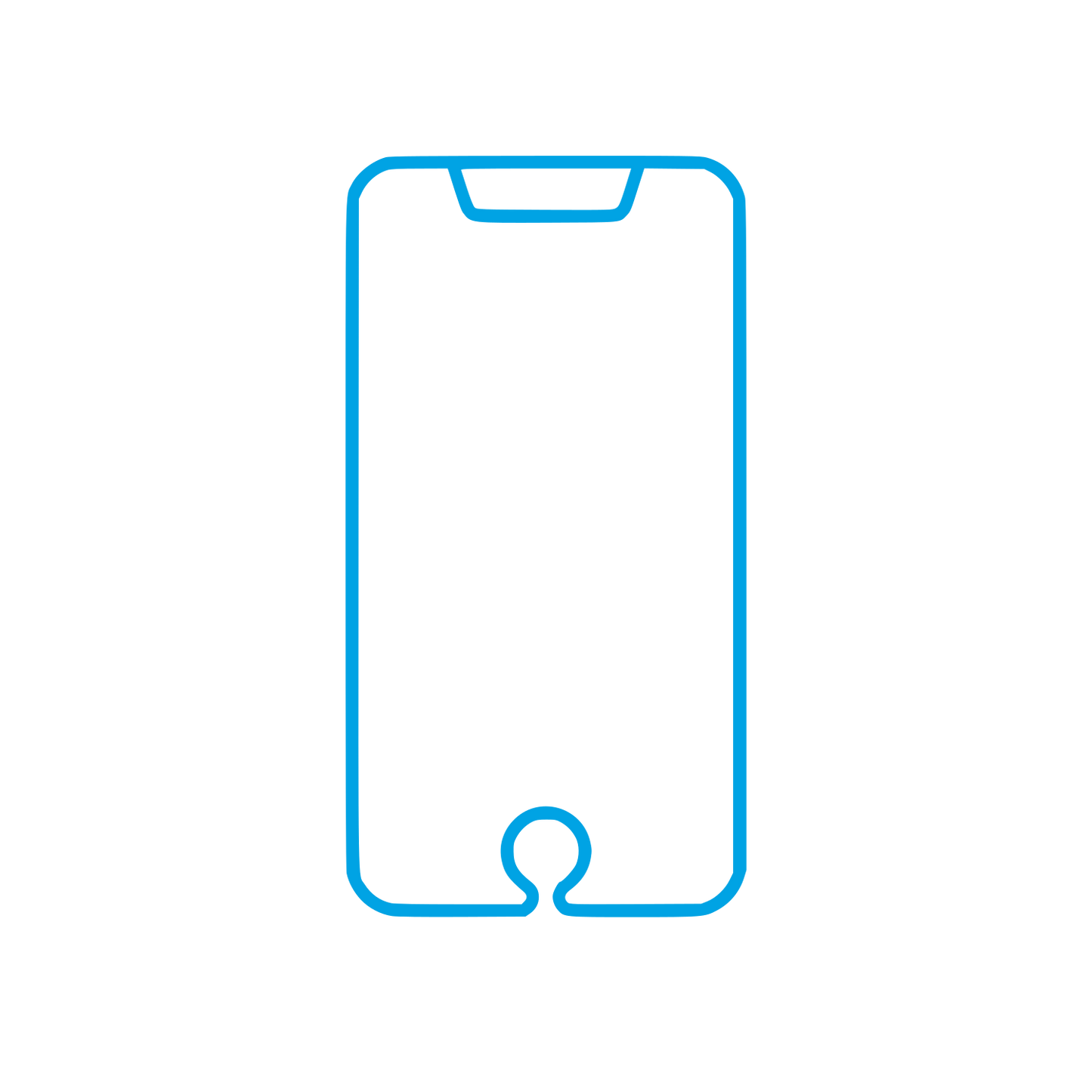 Smartphone Outline Logo #00a3e4