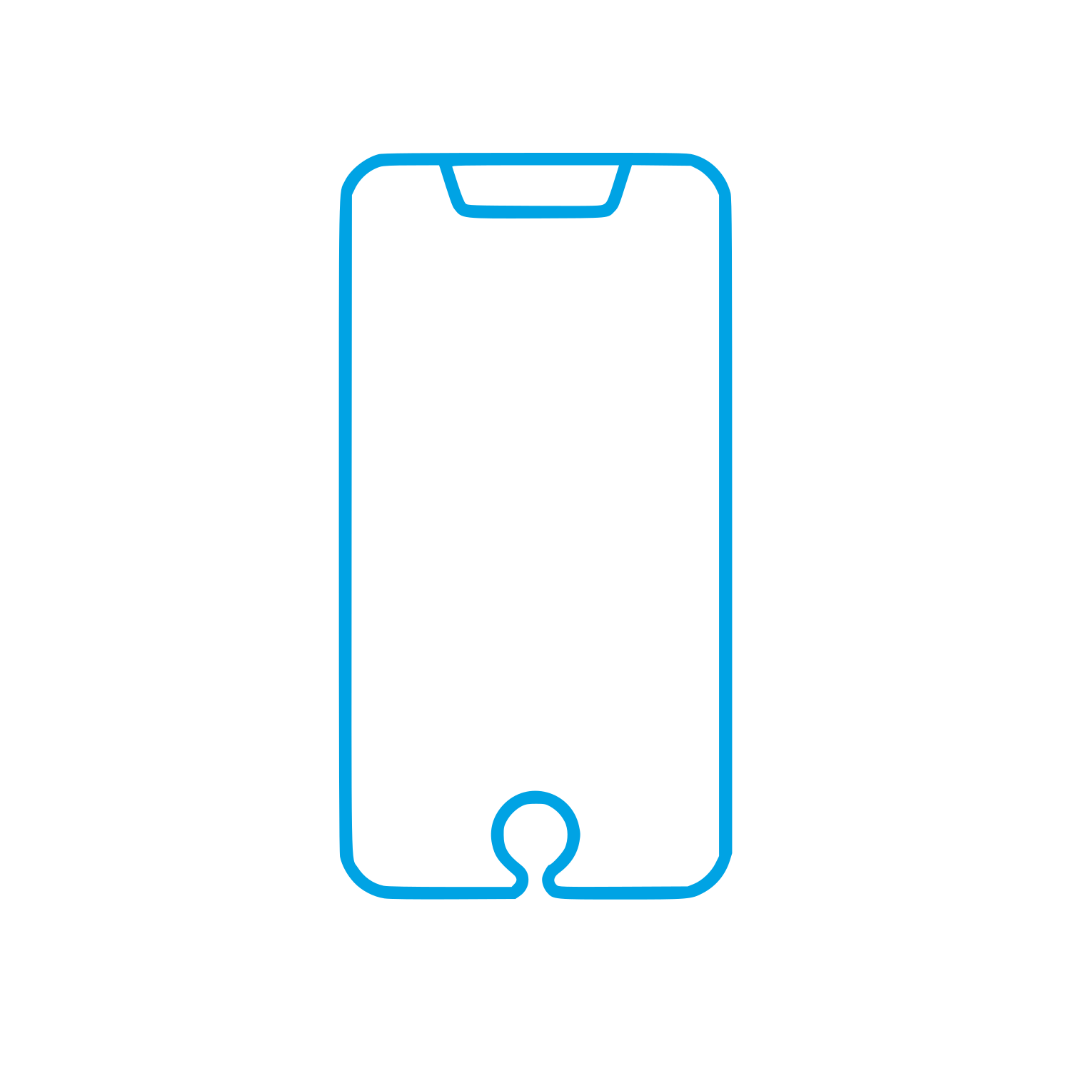 Smartphone Outline Logo #00a3e4