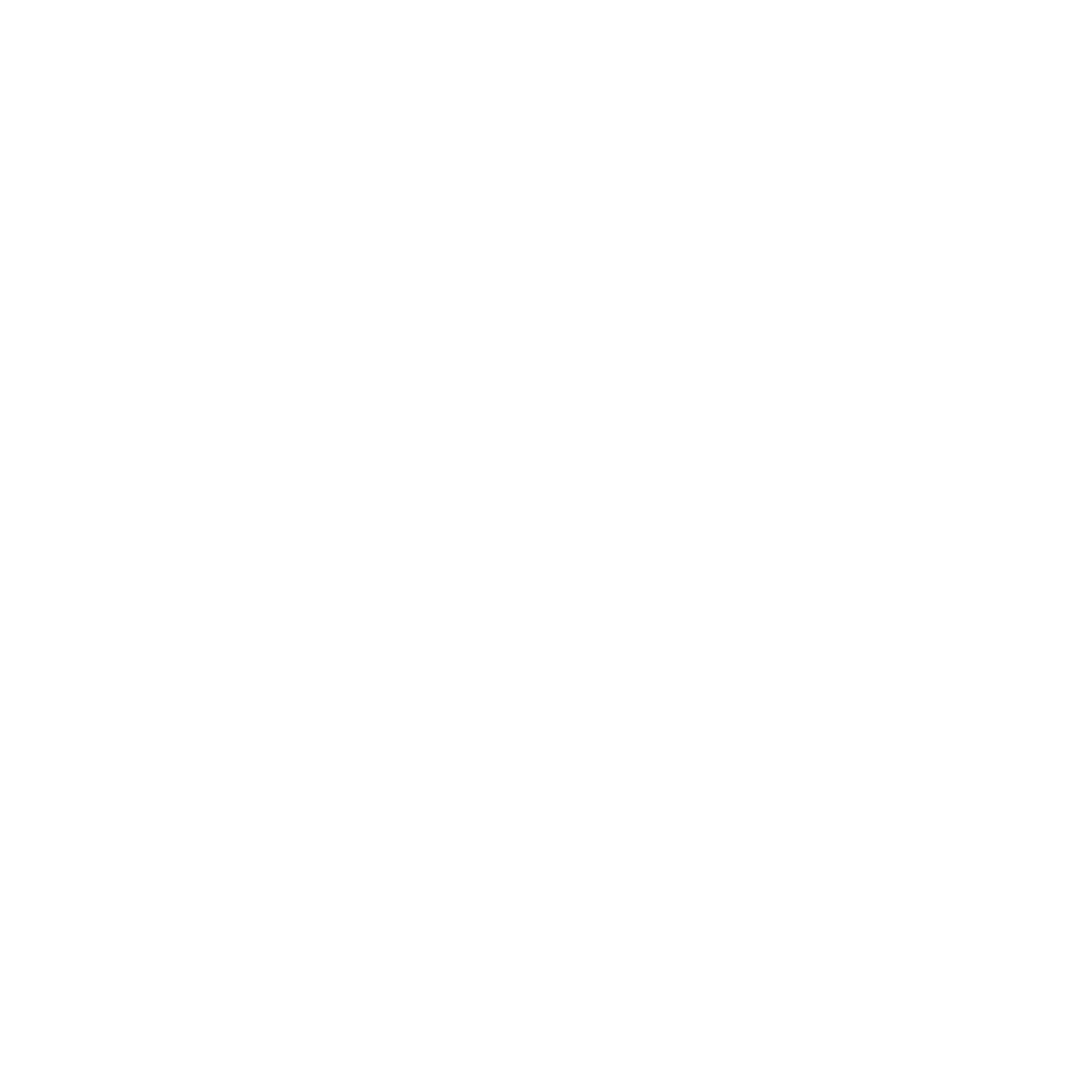 Smartphone Outline Logo #ffffff