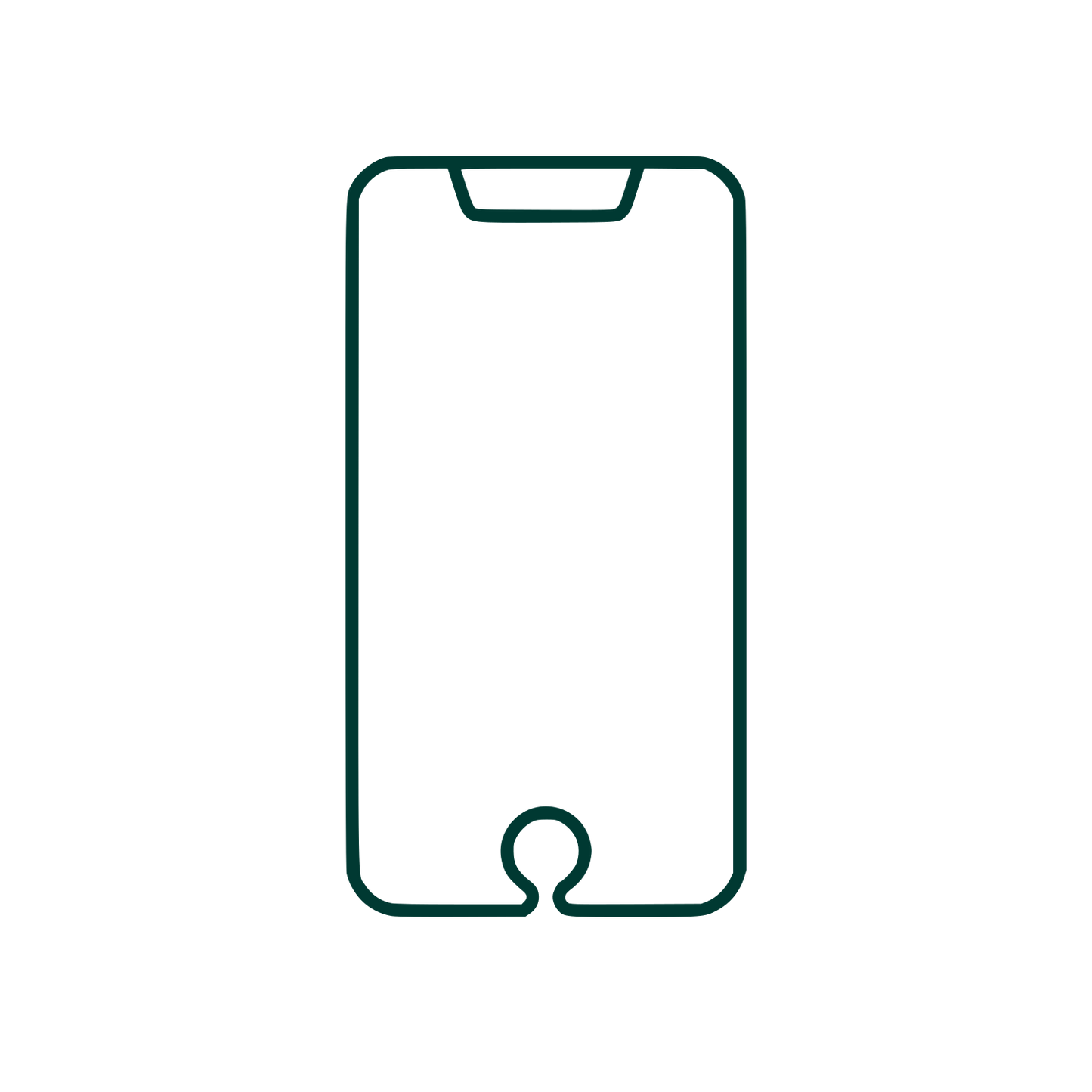 Smartphone Outline Logo #003932