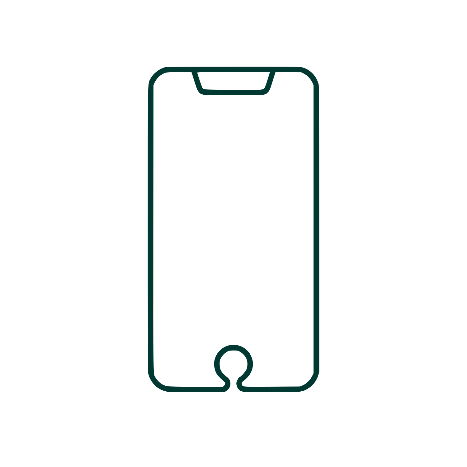 Smartphone Outline Logo #003932