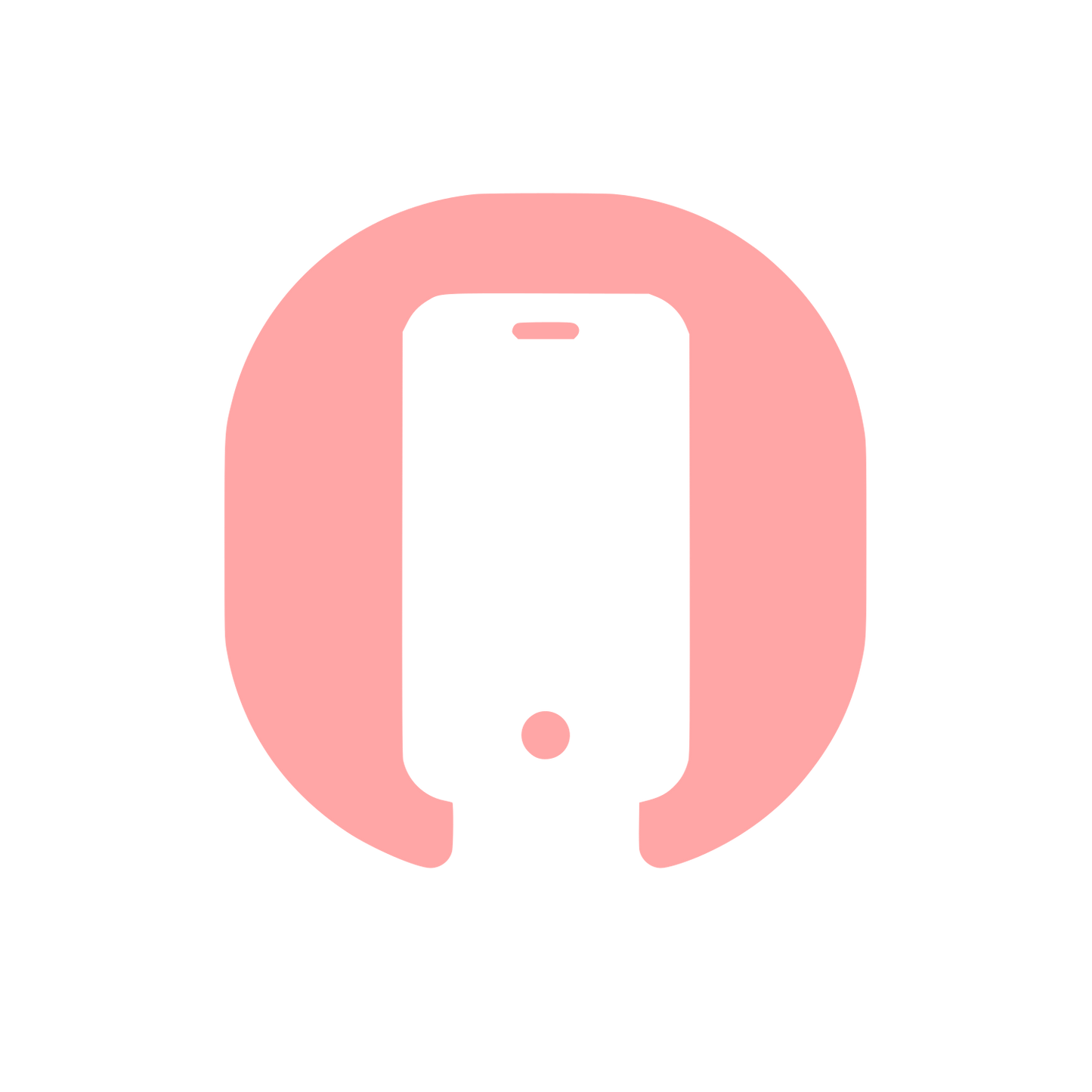 Smartphone Circle Logo #ffa6a6