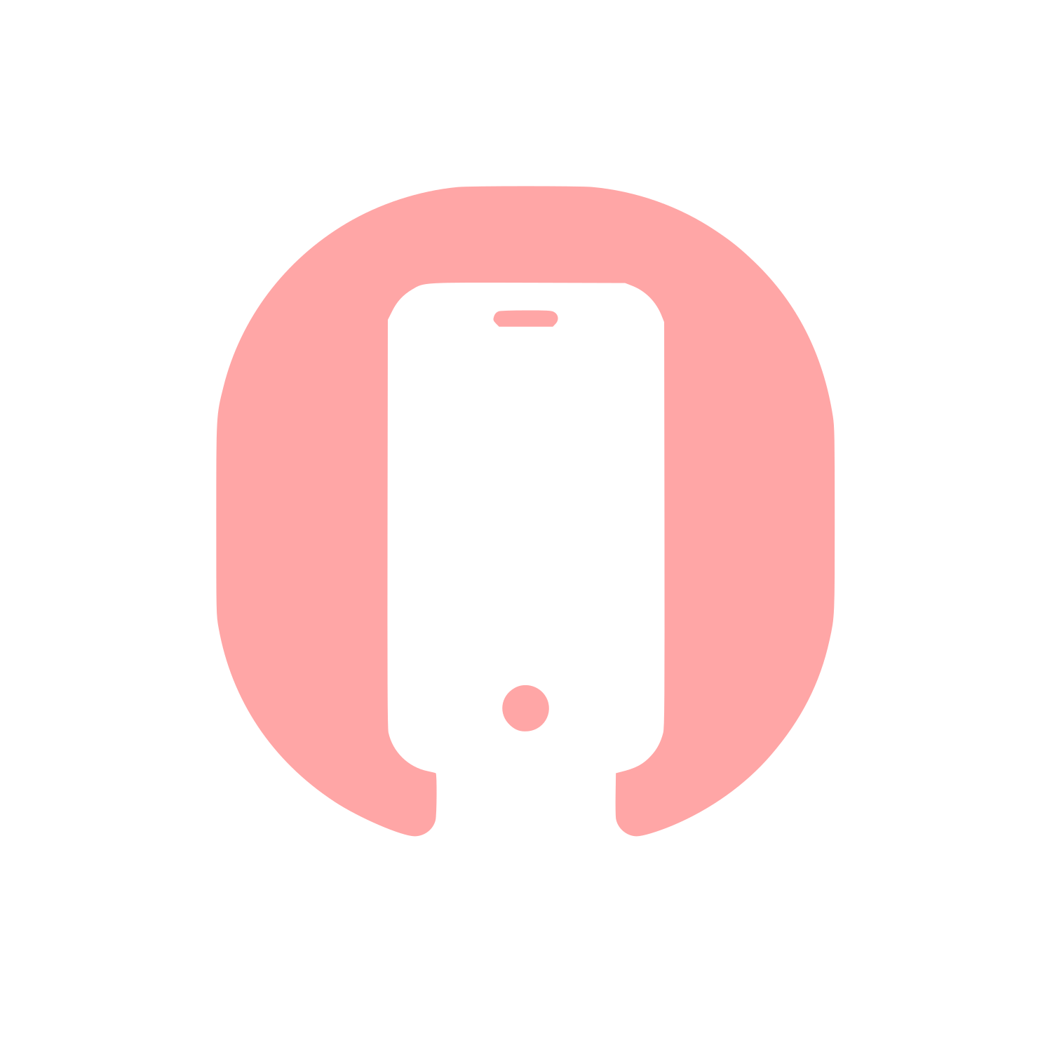 Smartphone Circle Logo #ffa6a6