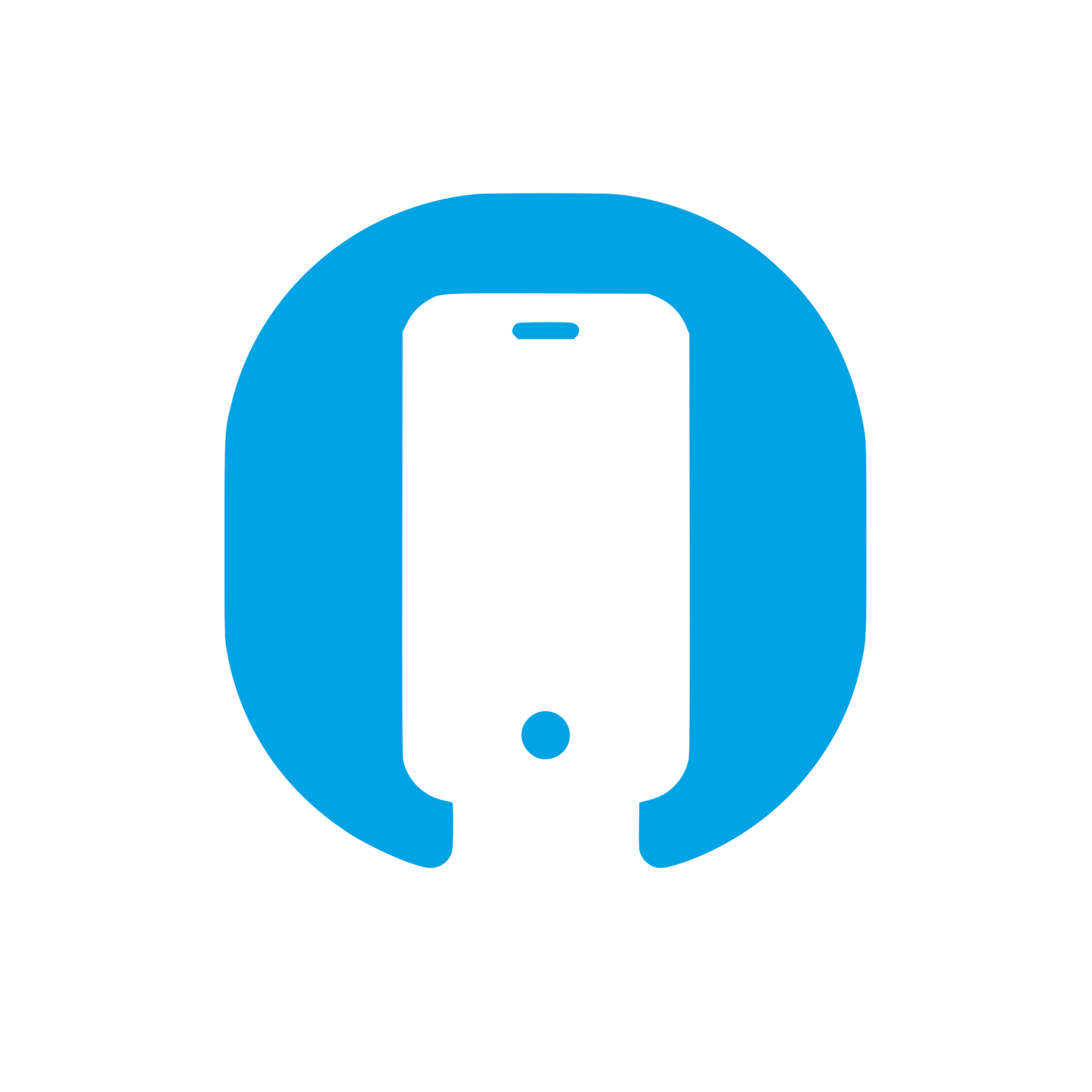 Smartphone Circle Logo #00a3e4