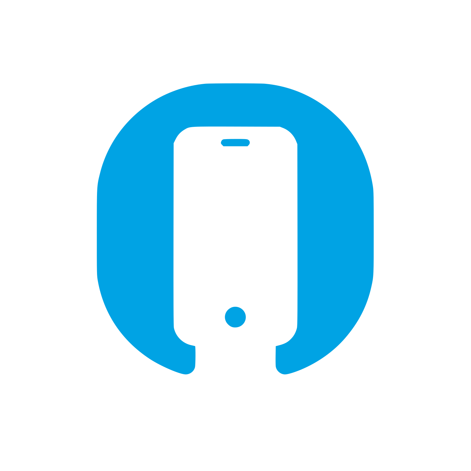 Smartphone Circle Logo #00a3e4