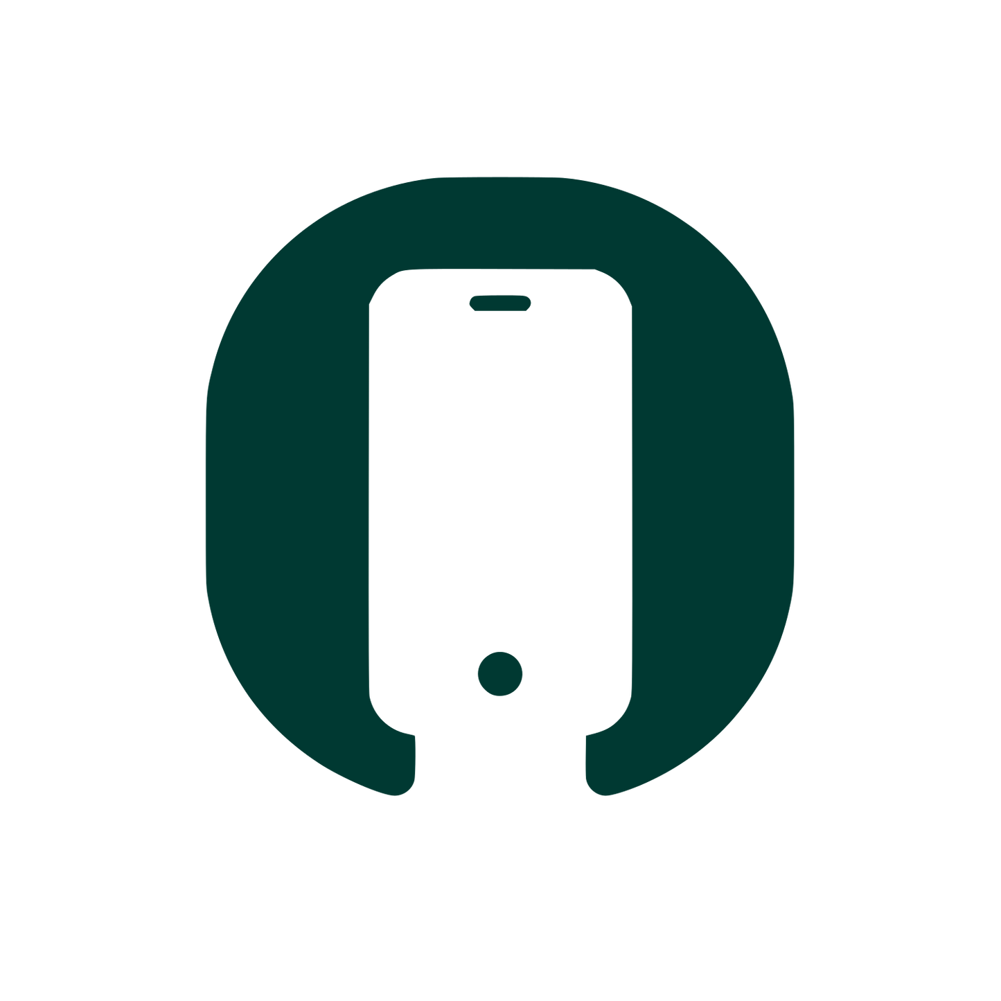 Smartphone Circle Logo #003932