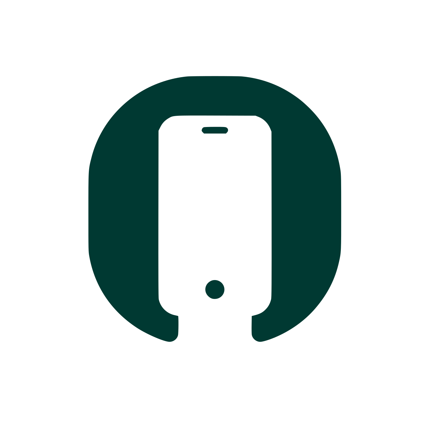 Smartphone Circle Logo #003932