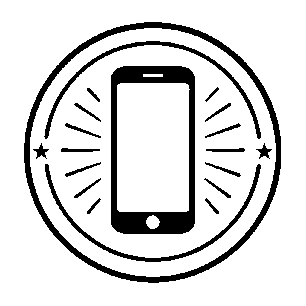 Smartphone Badge Circle Logo