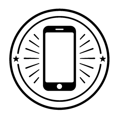 Smartphone Badge Circle Logo