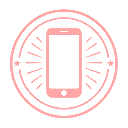 Smartphone Badge Circle Logo #ffa6a6