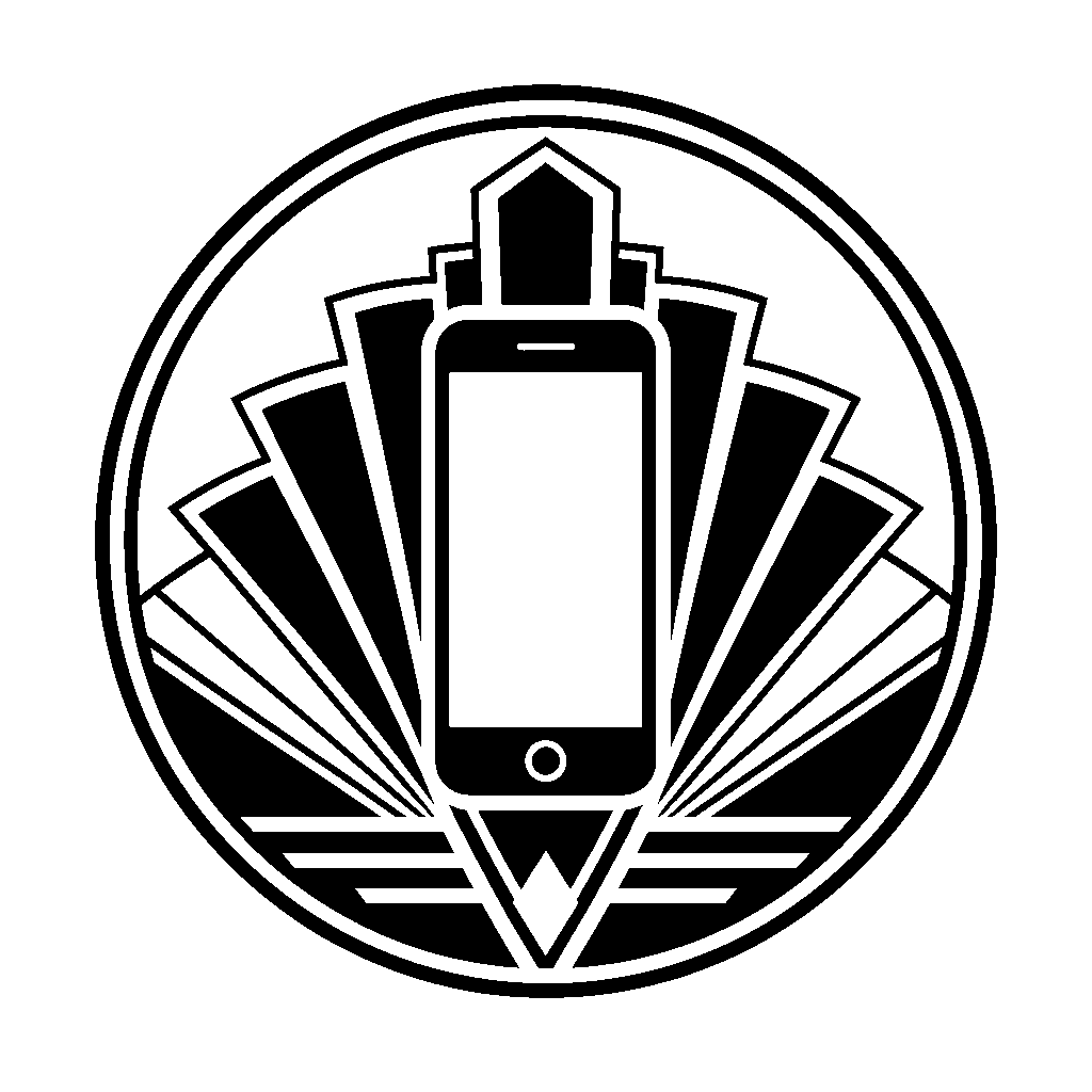 Art Deco Smartphone Circle Logo