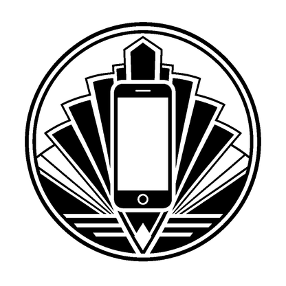 Art Deco Smartphone Circle Logo