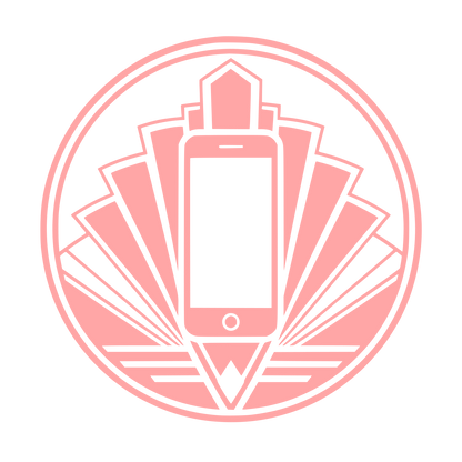 Art Deco Smartphone Circle Logo #ffa6a6