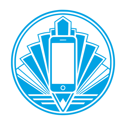 Art Deco Smartphone Circle Logo #00a3e4