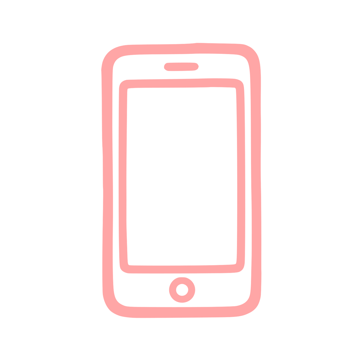 Hand Drawn Smartphone Logo #ffa6a6