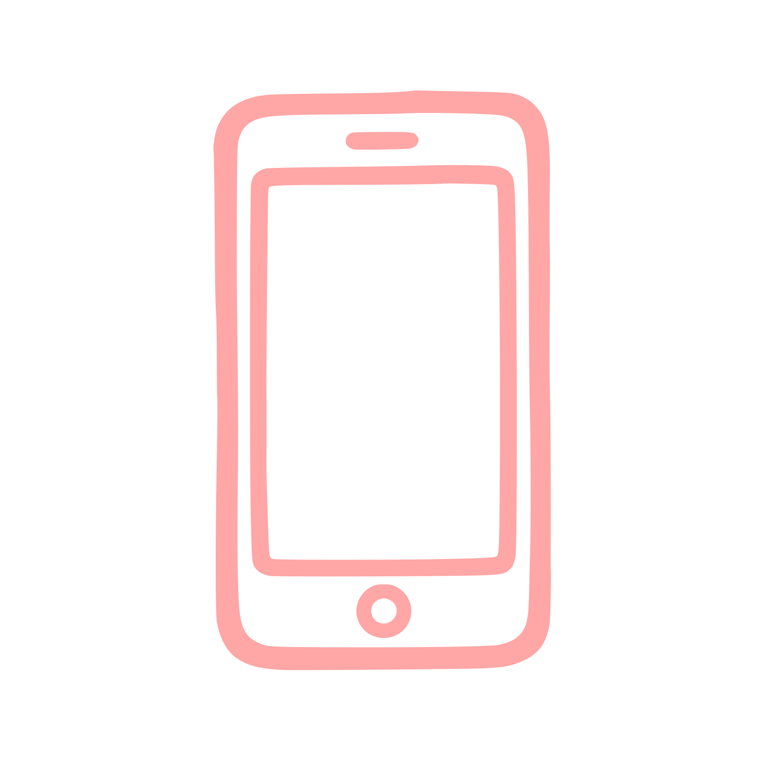 Hand Drawn Smartphone Logo #ffa6a6