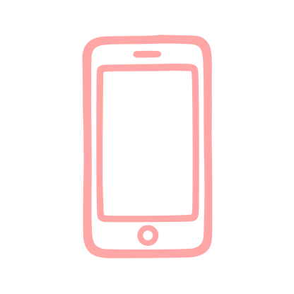 Hand Drawn Smartphone Logo #ffa6a6