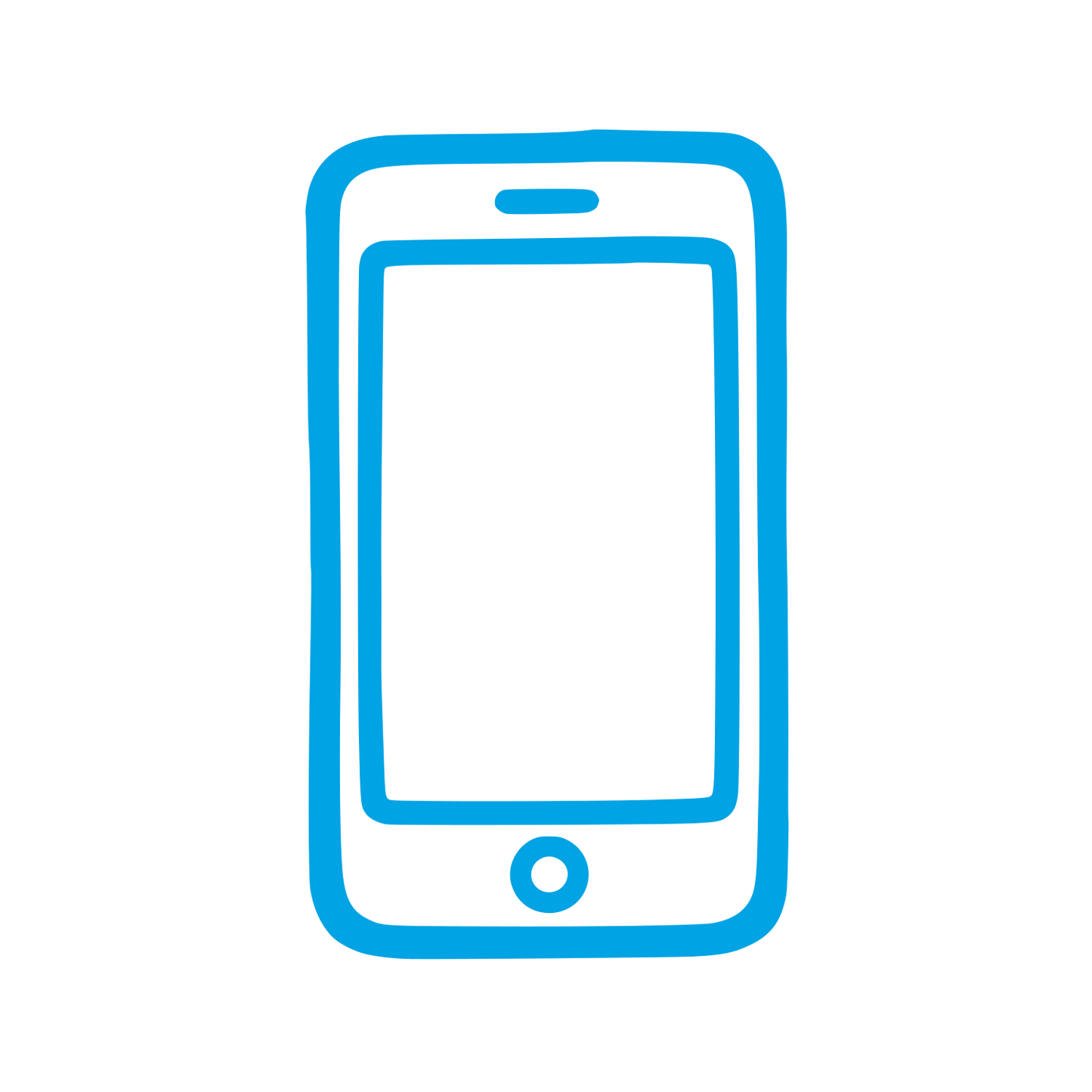 Hand Drawn Smartphone Logo #00a3e4