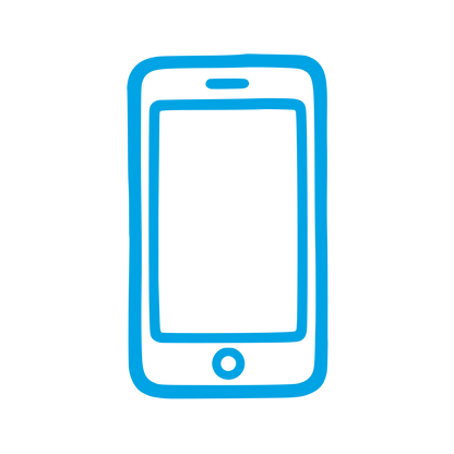 Hand Drawn Smartphone Logo #00a3e4