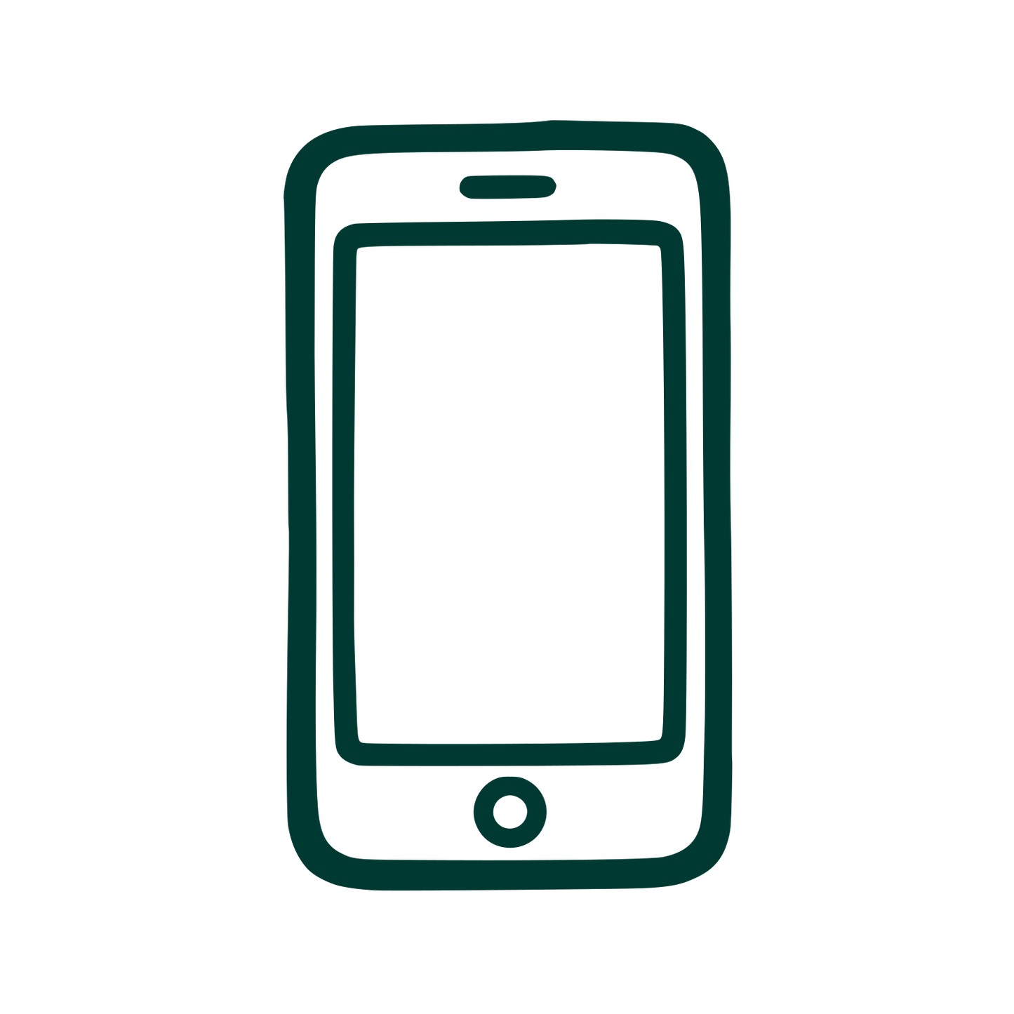 Hand Drawn Smartphone Logo #003932