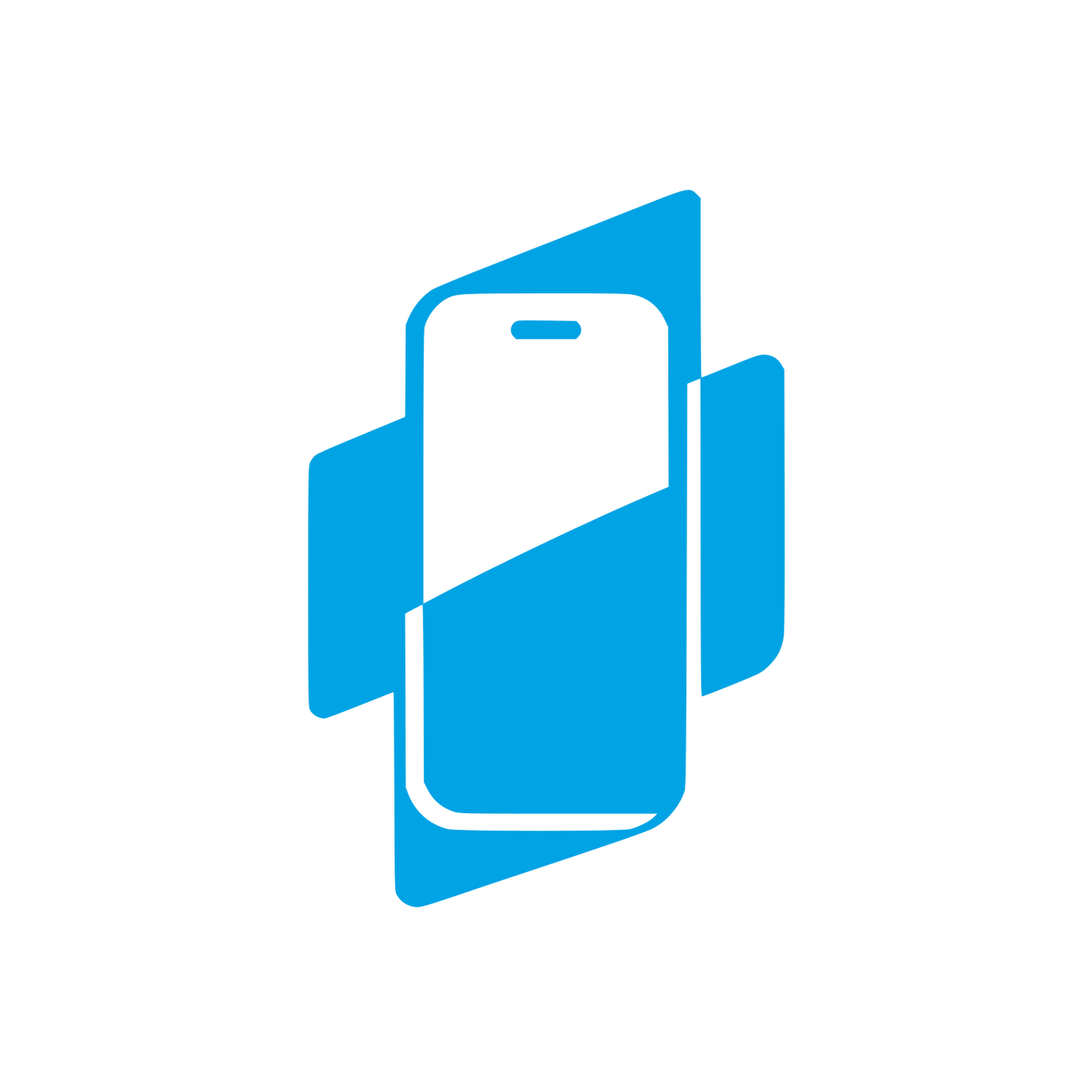 Smartphone Rotation Logo #00a3e4