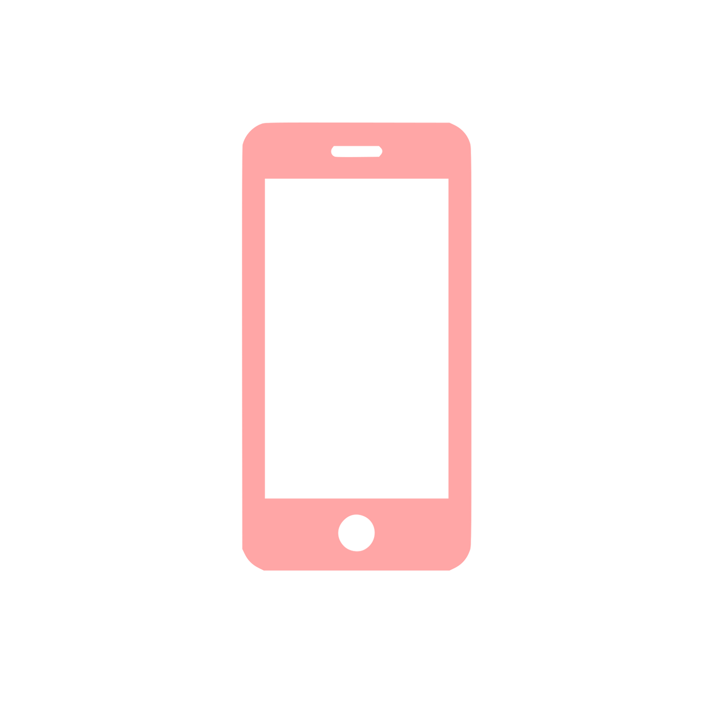 Smartphone Flat Logo #ffa6a6