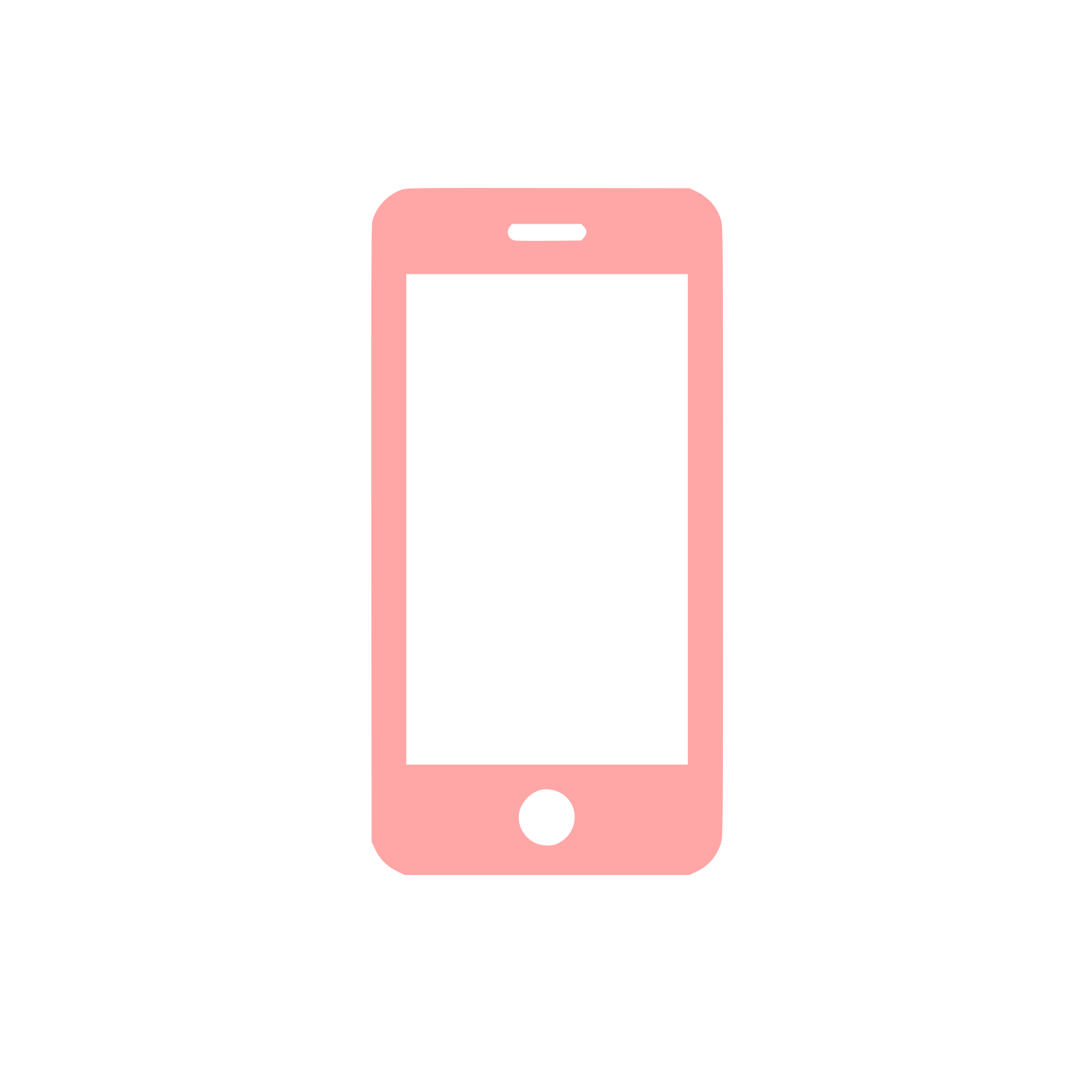 Smartphone Flat Logo #ffa6a6