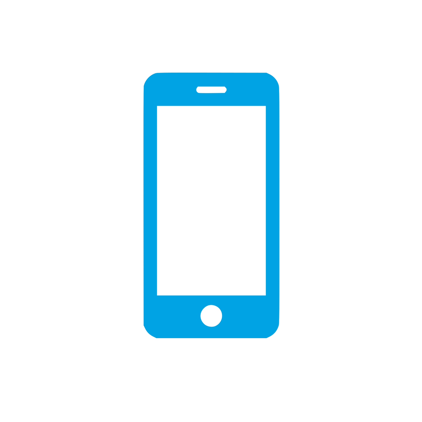 Smartphone Flat Logo #00a3e4