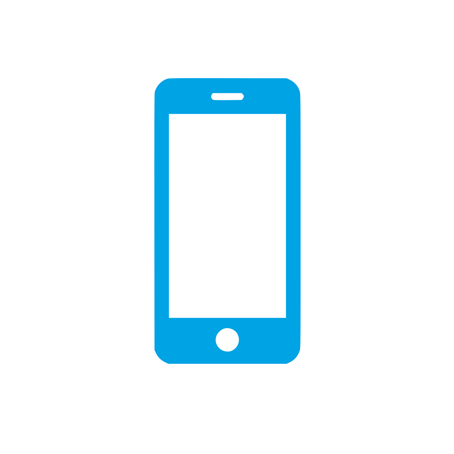 Smartphone Flat Logo #00a3e4